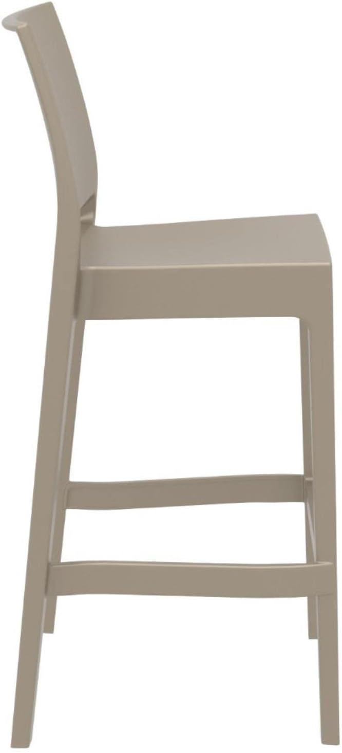 Dove Gray Maya Resin Barstool