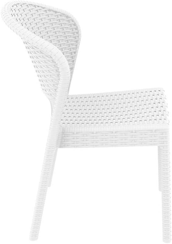 2 White Daytona Wicker Patio Chairs