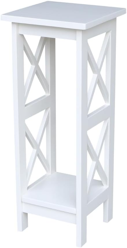 Snow White X-Sided Wood Plant Stand