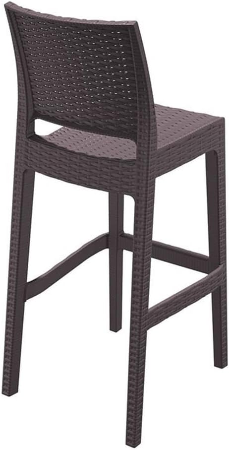 2 Brown Wickerlook Bar Stools