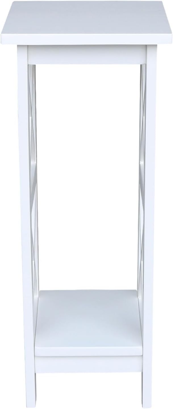 Snow White X-Sided Wood Plant Stand