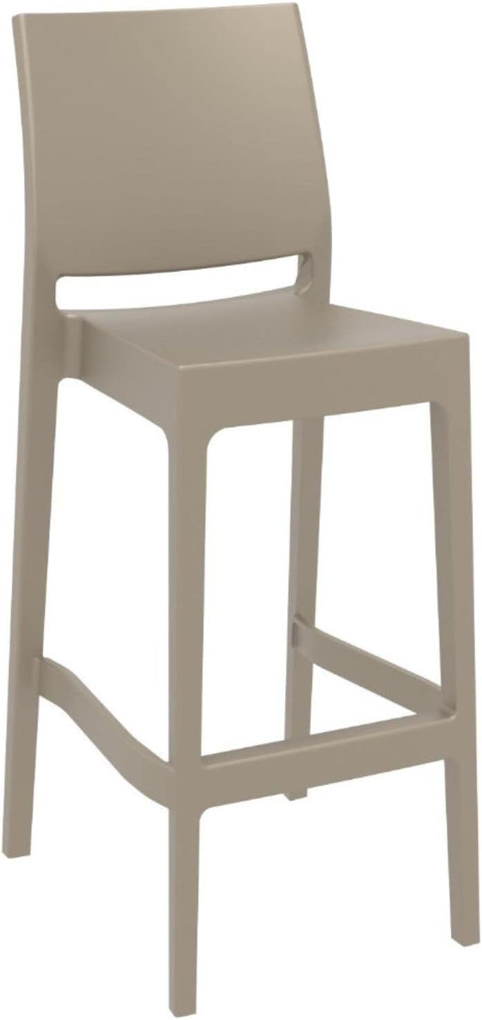 Dove Gray Maya Resin Barstool