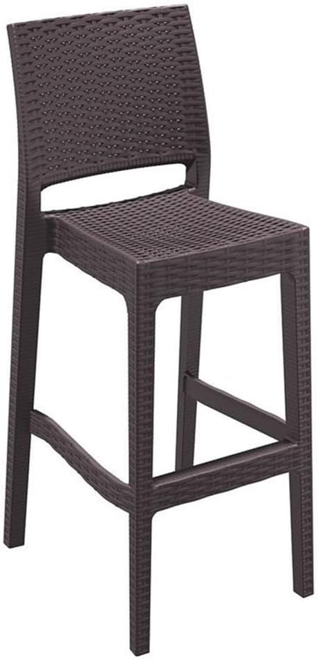 2 Brown Wickerlook Bar Stools