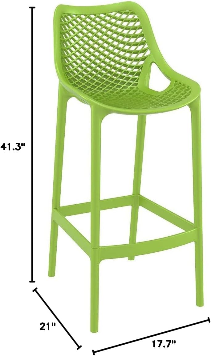 2 Tropical Green Compamia Air Bar Stools