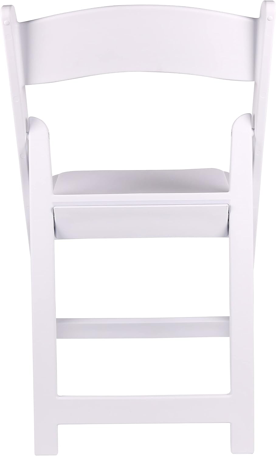 8 Pack White Padded Stackable Resin Folding Chairs