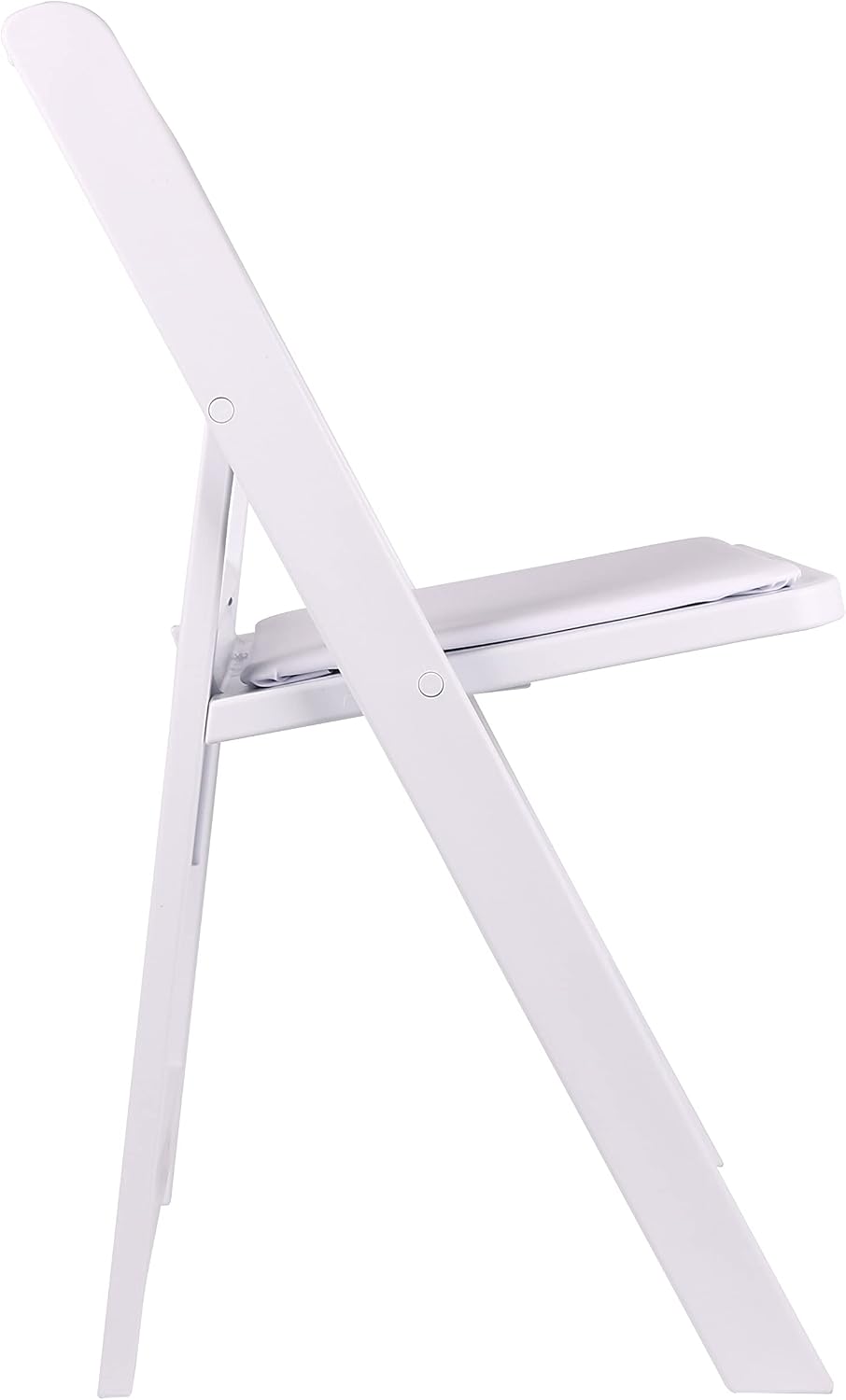 8 Pack White Padded Stackable Resin Folding Chairs