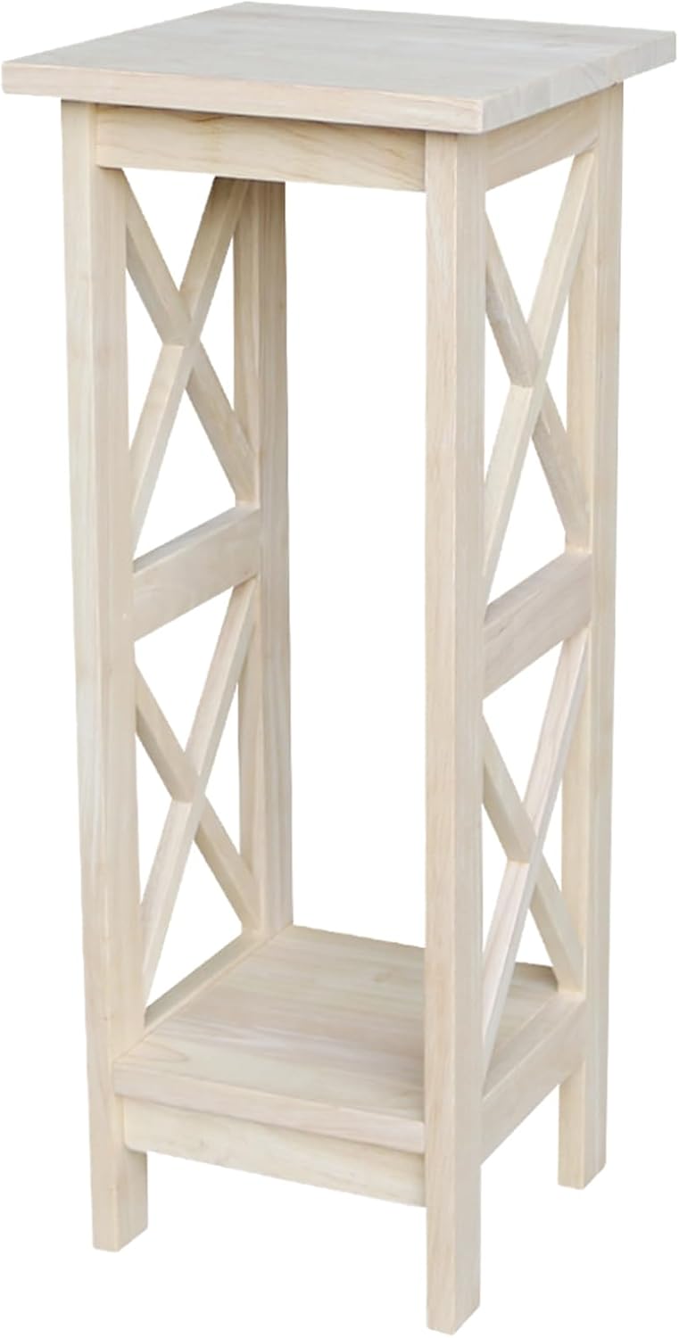 Unfinished Wood Plant Stand