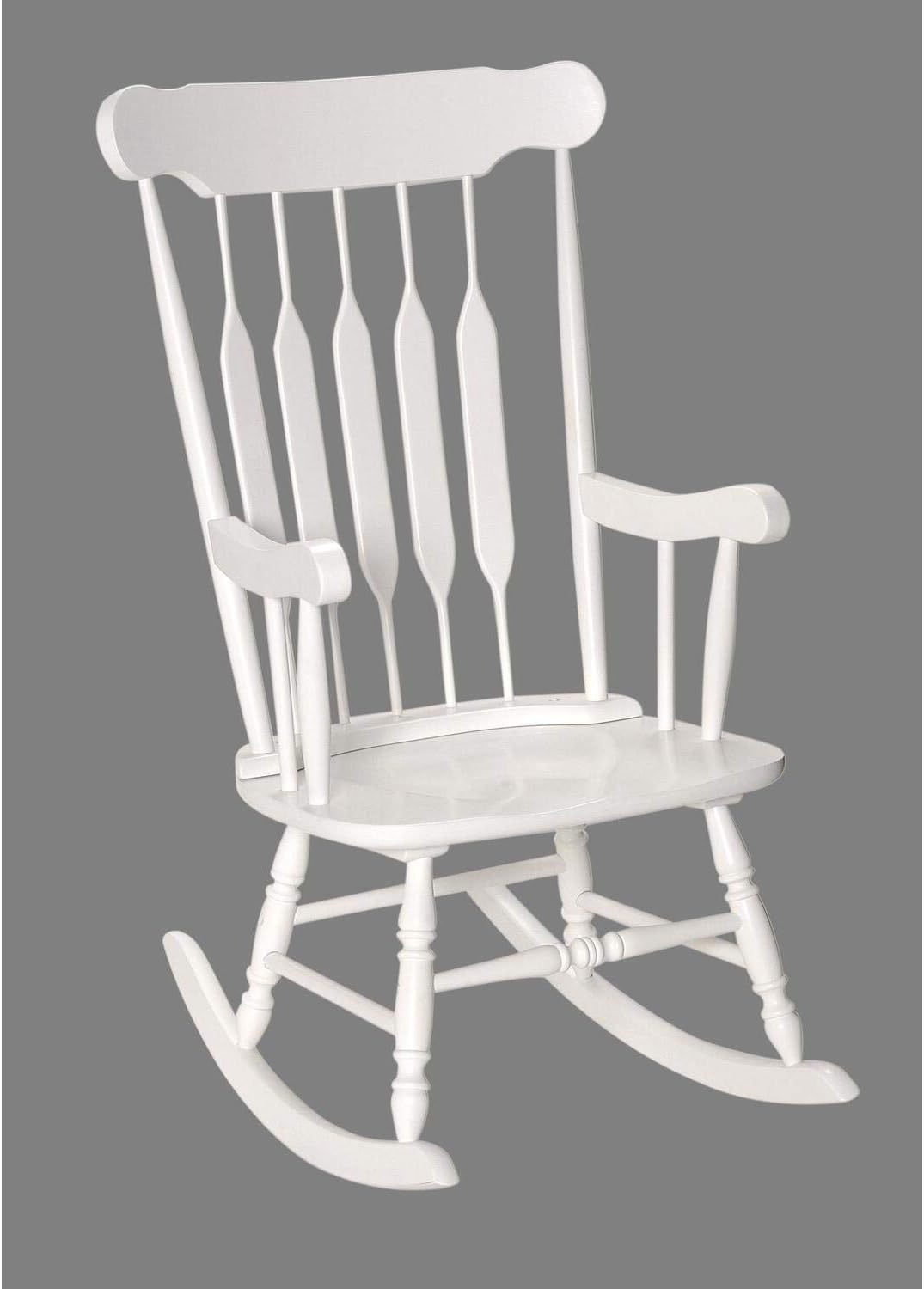 White Wooden Vintage Rocking Chair