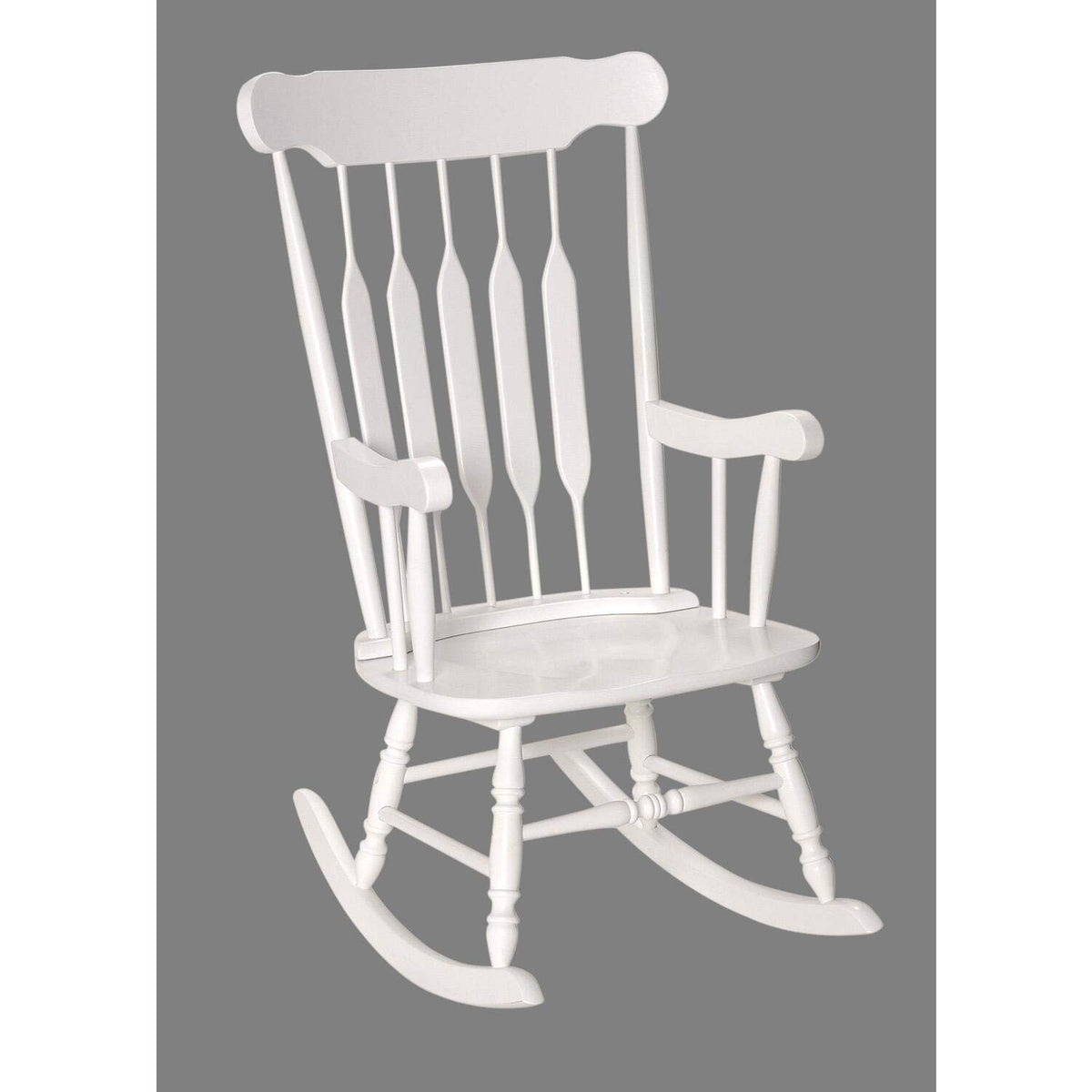 White Wooden Vintage Rocking Chair