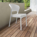 2 White Daytona Wicker Patio Chairs