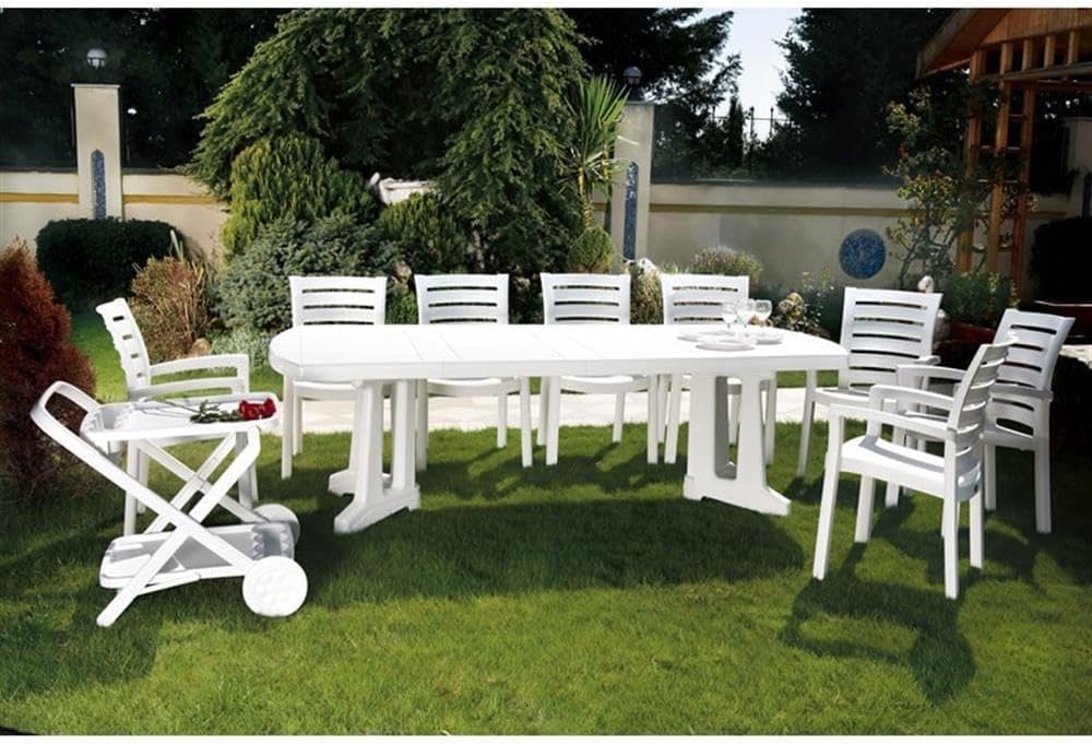 2 White Marina Resin Arm Chairs