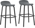 2 Cool Gray Resin Bar Stools