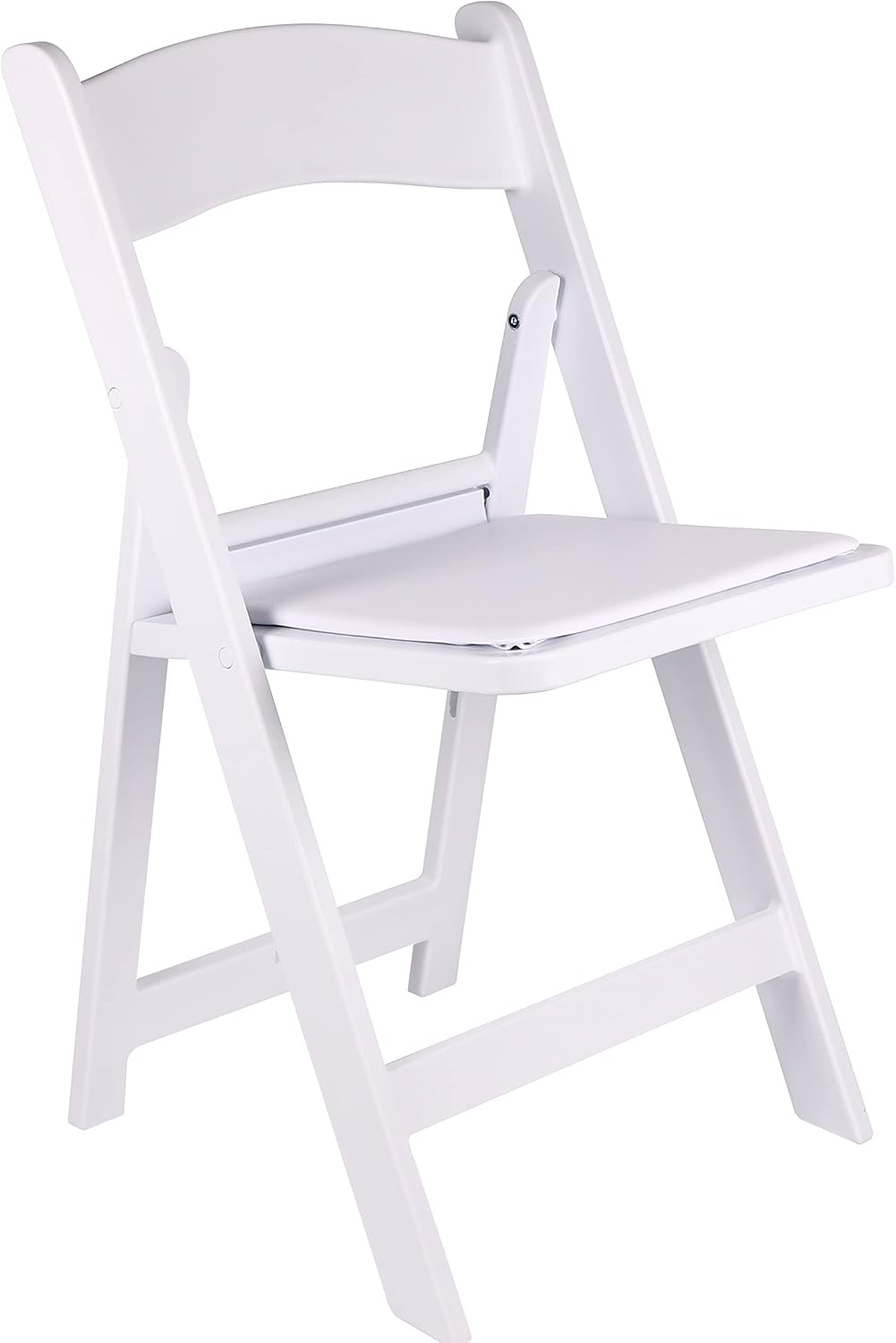 8 Pack White Padded Stackable Resin Folding Chairs