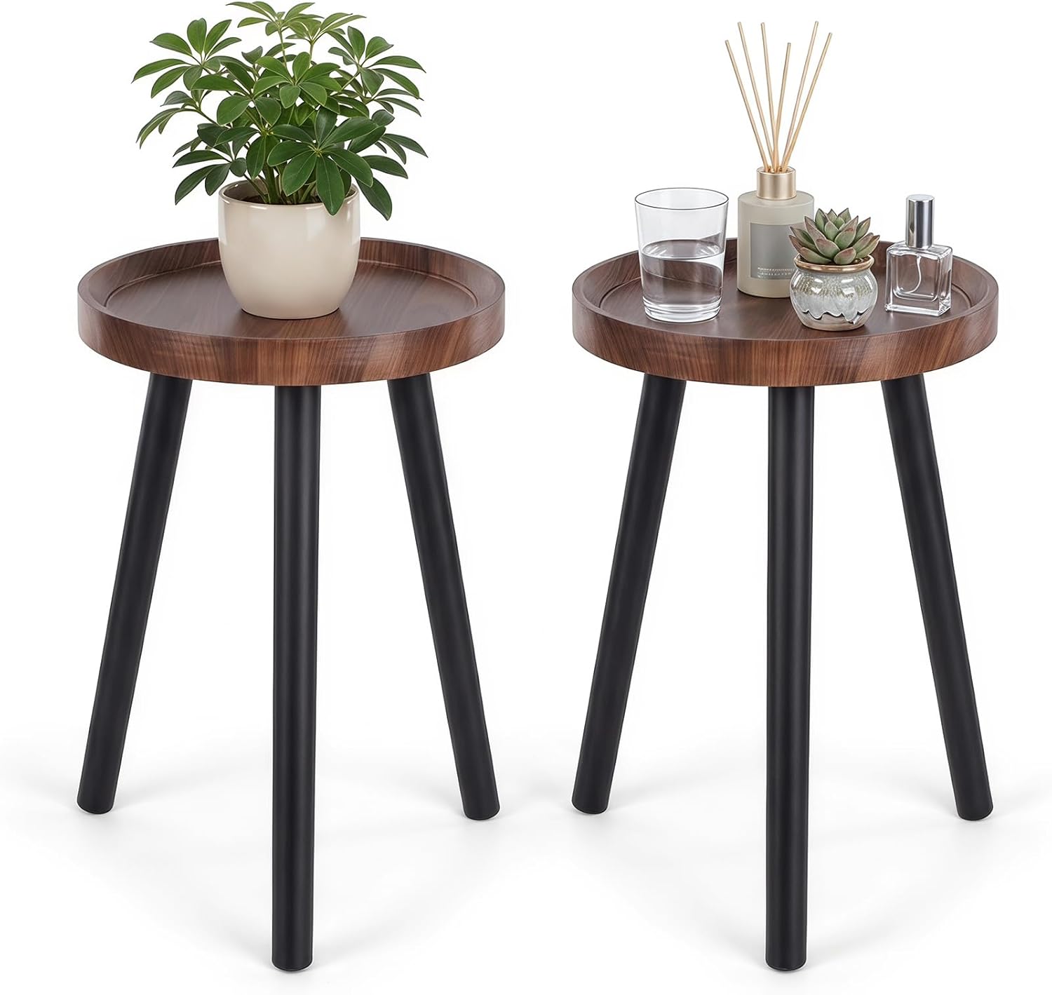 2 Pack Mid Century Wood Plant Stand