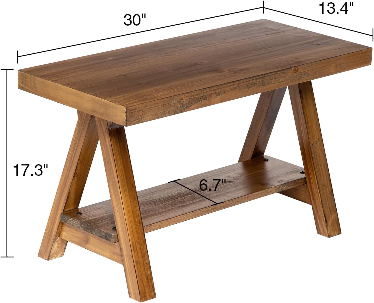 Rustic Farmhouse Wood Storage Bench