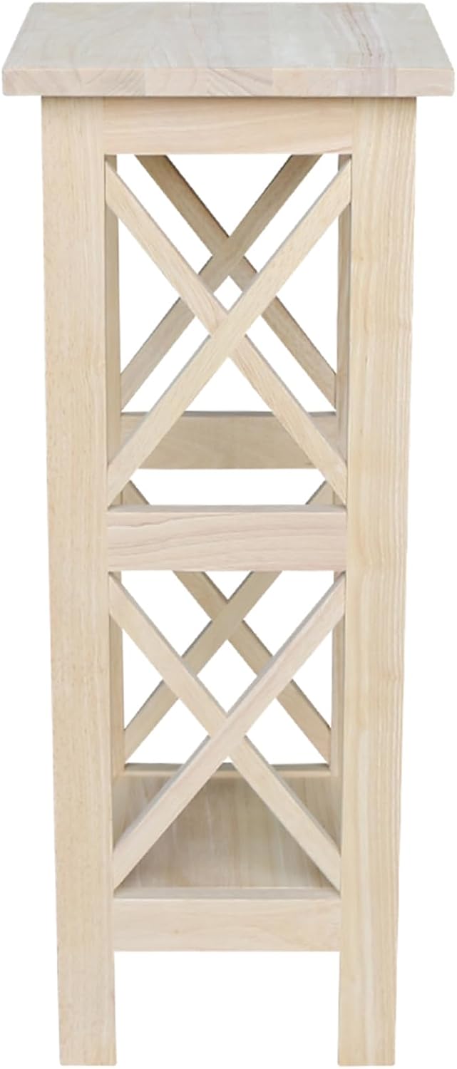Unfinished Wood Plant Stand