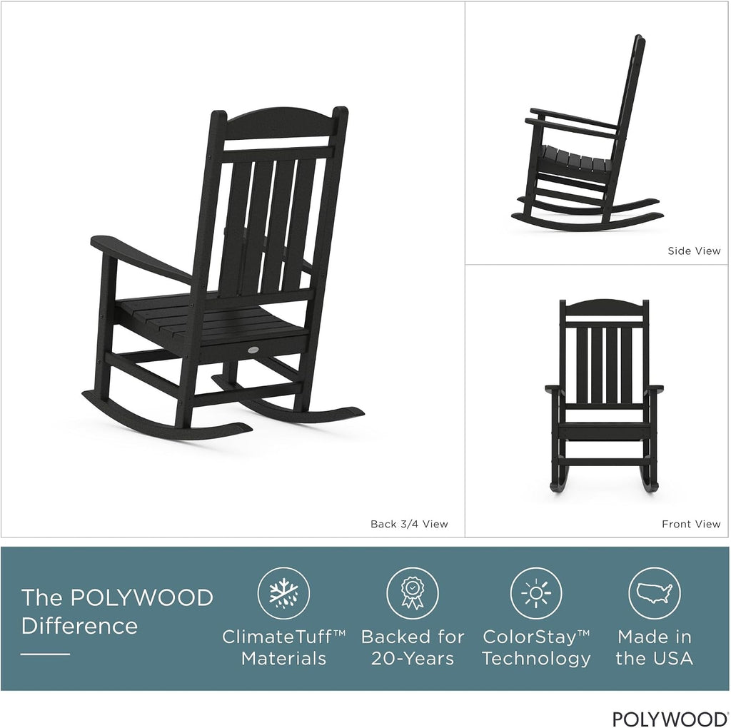 Black Presidential Rocking Chair