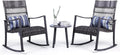3-Piece Wicker Rocking Patio Set