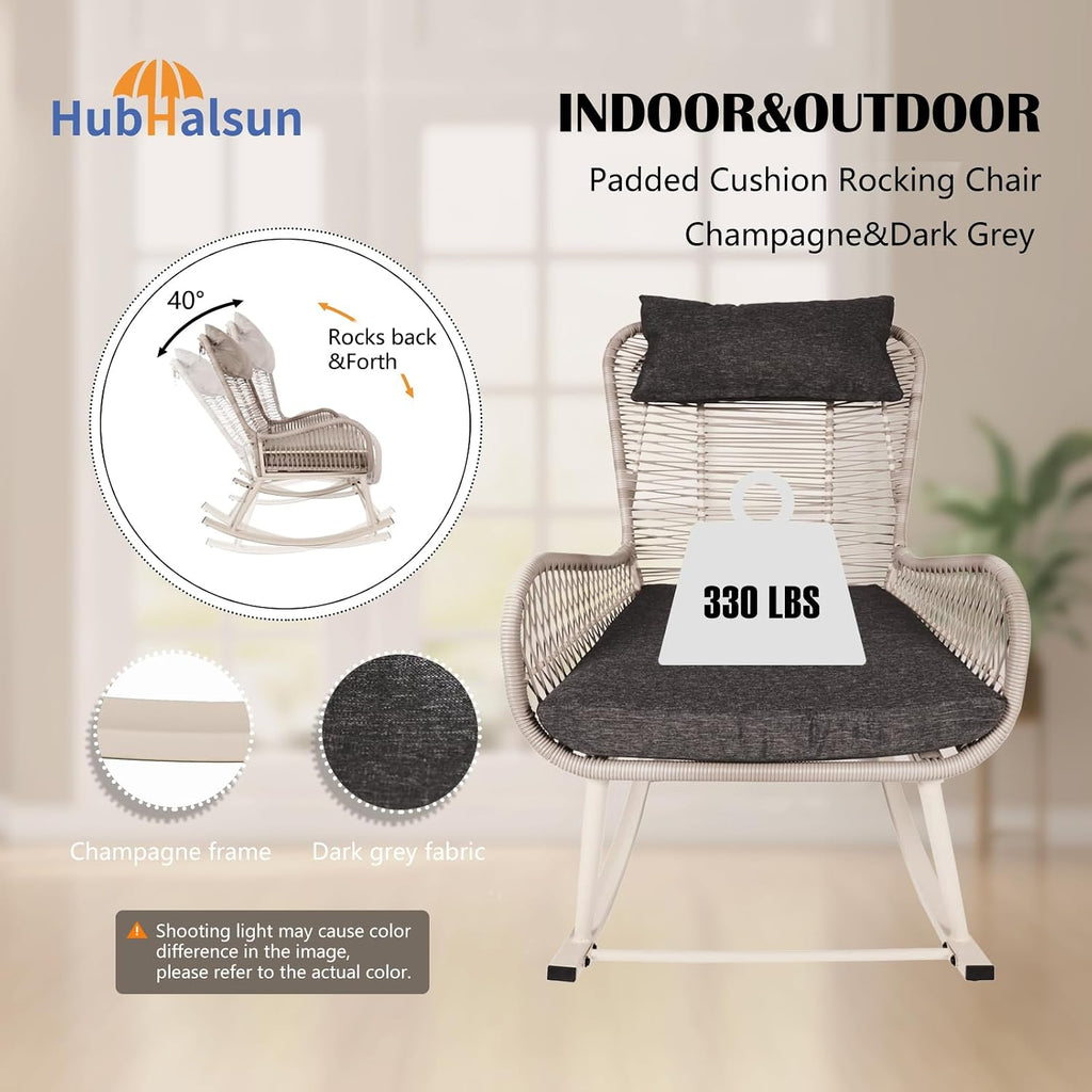 Indoor Outdoor Rocking Recliner Chair