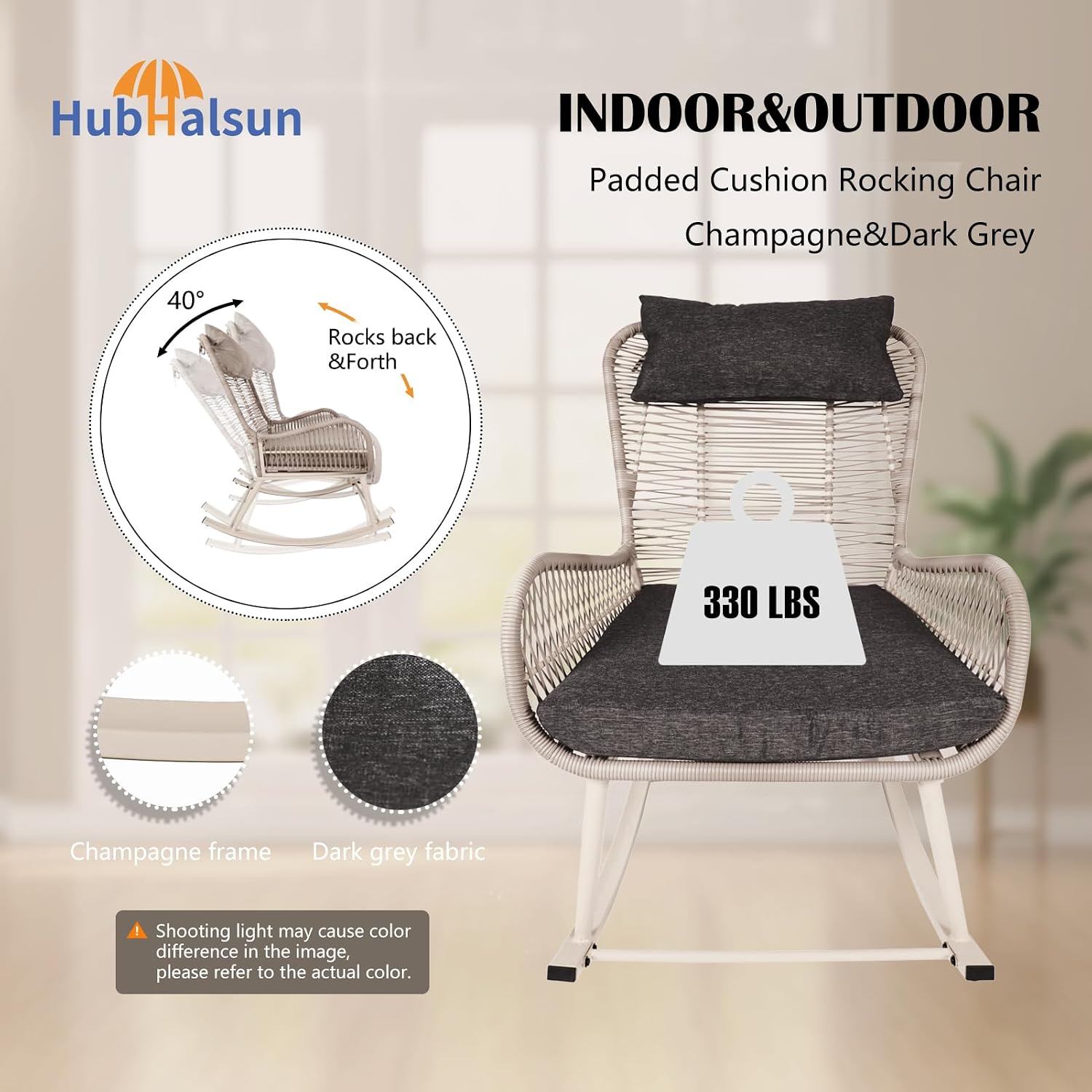 Indoor Outdoor Rocking Recliner Chair