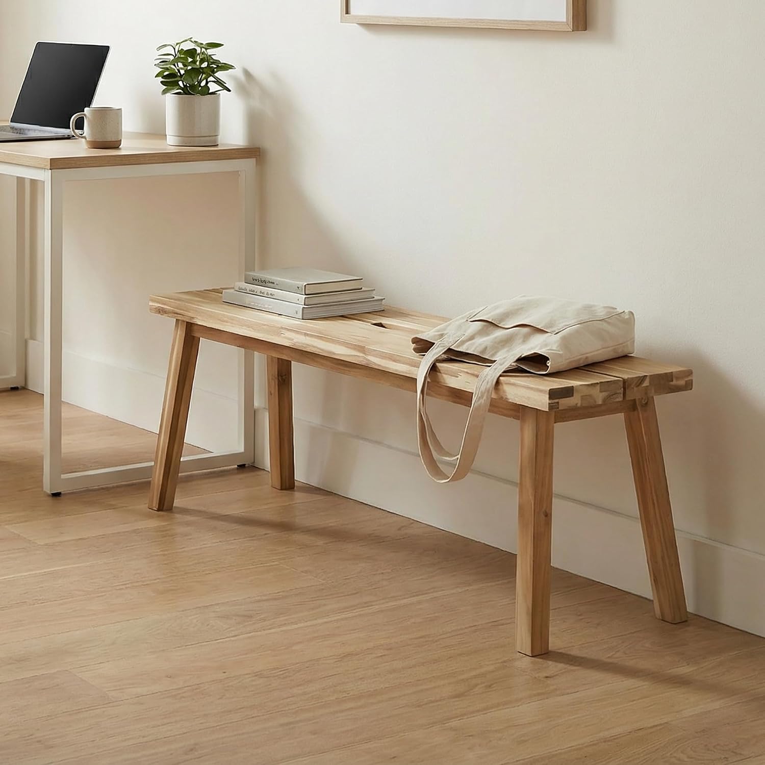 47 Inch Multi-use Solid Wood Bench