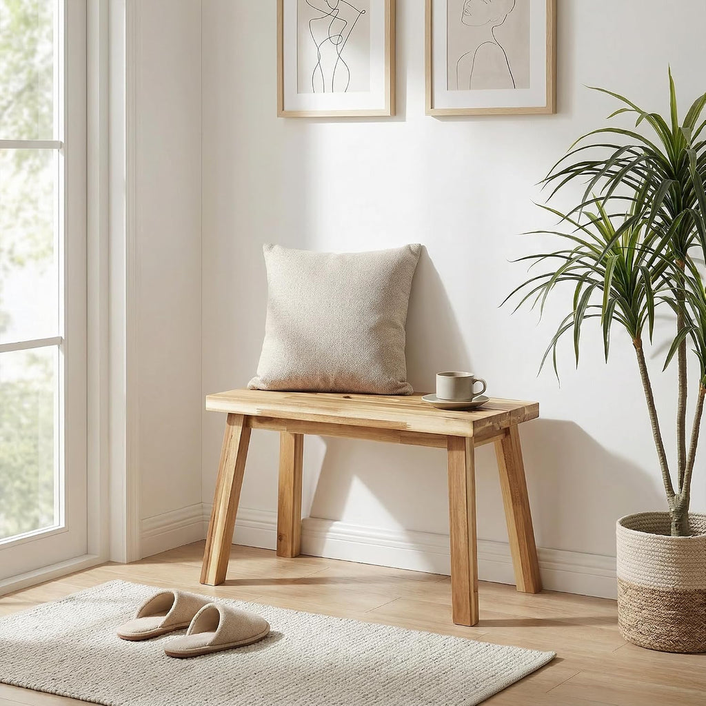 26 Inch Solid Wood Multi-use Bench