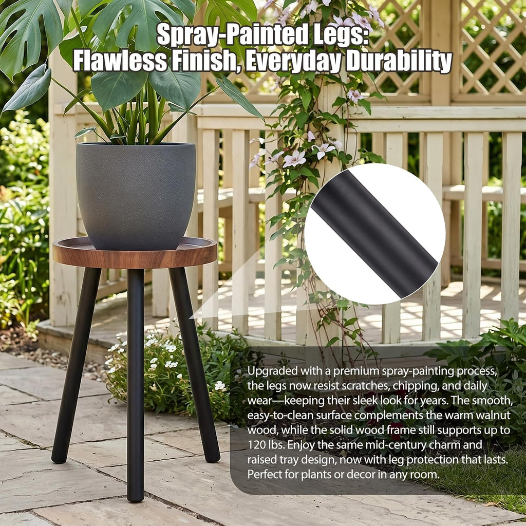 2 Pack Mid Century Wood Plant Stand
