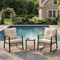 3-Piece Wicker Rocking Chair Set