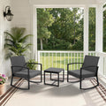 3-Piece Wicker Patio Rocking Set